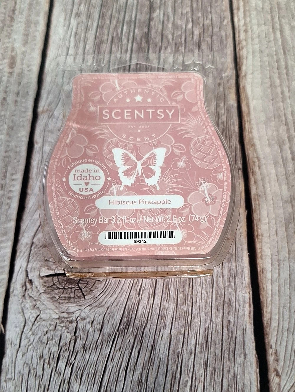 Scentsy Hibiscus Pineapple Scentsy Bar Pink Wax Bar
